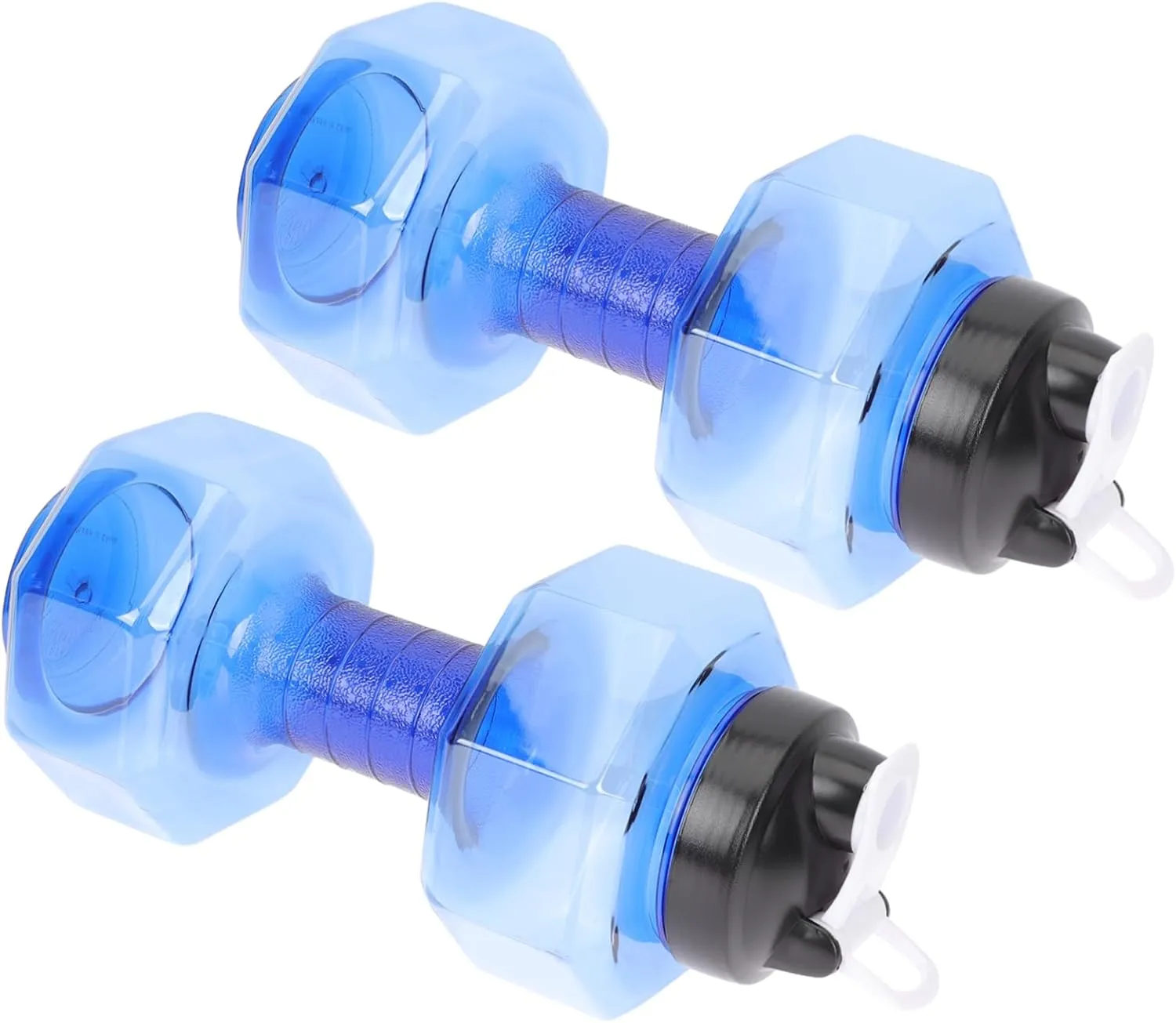 2Pcs Dumbbell Water Bottle Creative Fitness Drinking Kettles for Gym Home and Travel Portable Sports Hydration Durable Pe Material Design