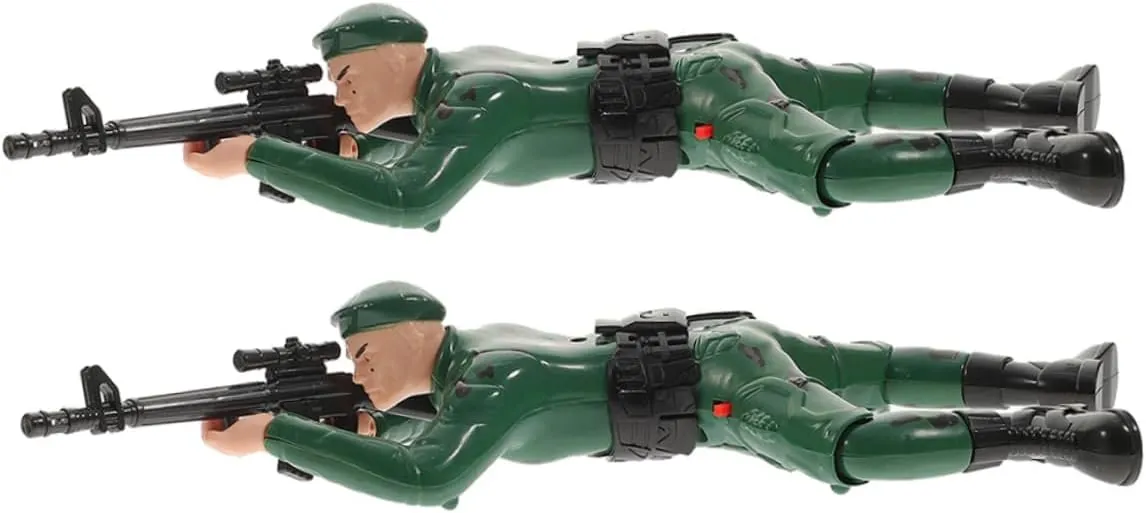 2pcs Electric Crawling Soldier Figures for Interactive Army Action Figures for Boys Engaging Educational Plaything Motor Skill Enhancement Imaginative Exploration