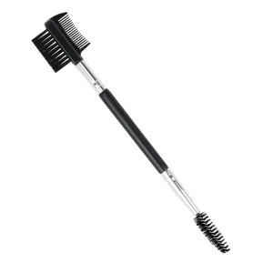 2pcs Eyebrow Eyelash Shaper Eyebrow Brush Comb Double Head Brush Makeup Grooming Tool Cosmetic with 3 Different Spoolie Brushes for Separating Eliminating Mascara Clumps (EC-01)