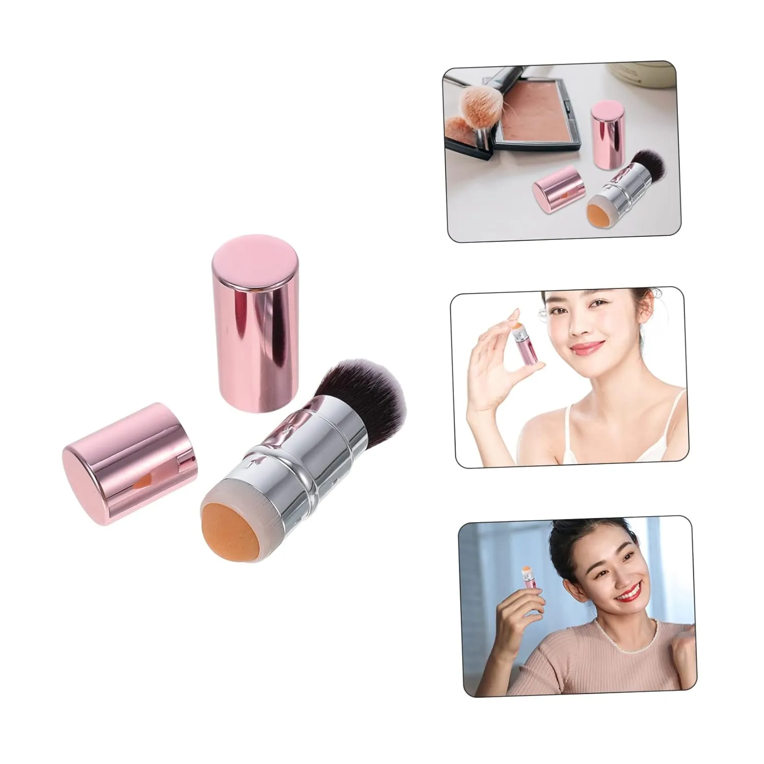2pcs Shrink Pores Oil Absorbing -head Design Makeup Brush Supply for Oily Skin Facial Care Tool for Home Gym Office Use Lightweight and Easy to Use