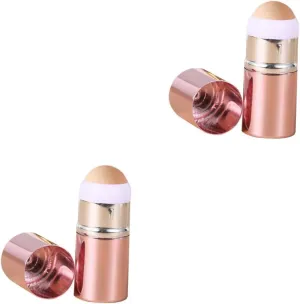 2pcs Simple Volcanic Stone Face Roller Oil Absorbing Facial Skin Care Tool for Control Compact Easy to Clean for Daily Use Over Makeup Home