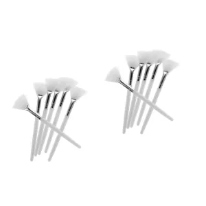 2sets Fan Makeup Brush Applicator Facial Mask Tool Esthetician Highlighter 6pcs*2