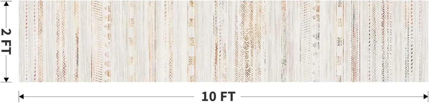 2x10 Runner Rug Machine Washable Non Slip Area Rug Distressed Neutral Moroccan Boho Rug Ultra Soft Floor Runners for Hallways for Entryway Laundry Room Kitchen, Multi