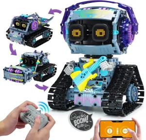 3 in 1 STEM Robotics Toy Building Blocks Set, Programmable APP Remote Control Robot/Car Robot Coding Kit, STEM Project Education Birthday Gift for Boys and Girls Ages 8-12 (433 Pieces)