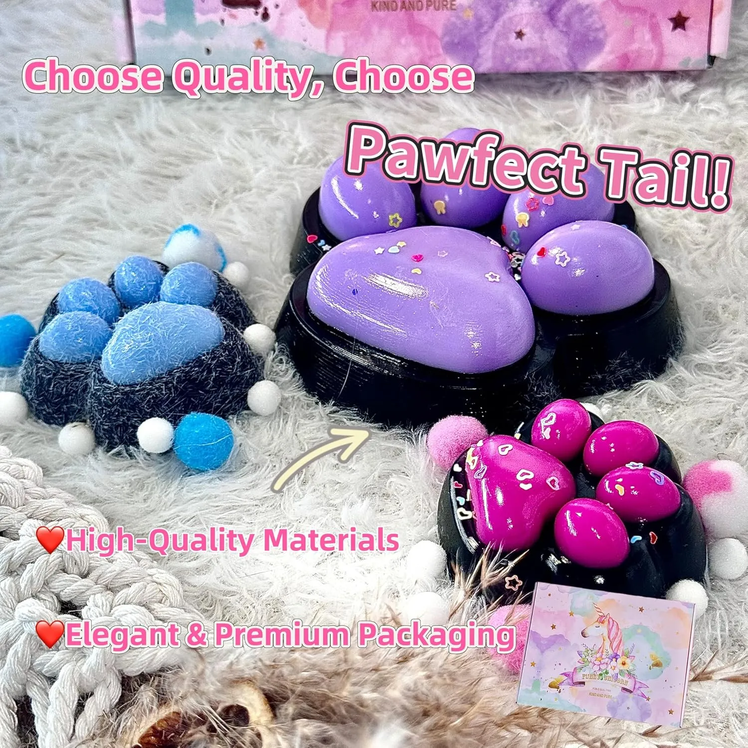 3 Pcs Taba Squishy 5 Inch Big Cat Paw Squeeze Toys, Cute Cat Paw Squishy Toys Pack, Squeeze Toy for Chill and Stress Relief, Birthday Gift Present, Squishies Toys for Adults