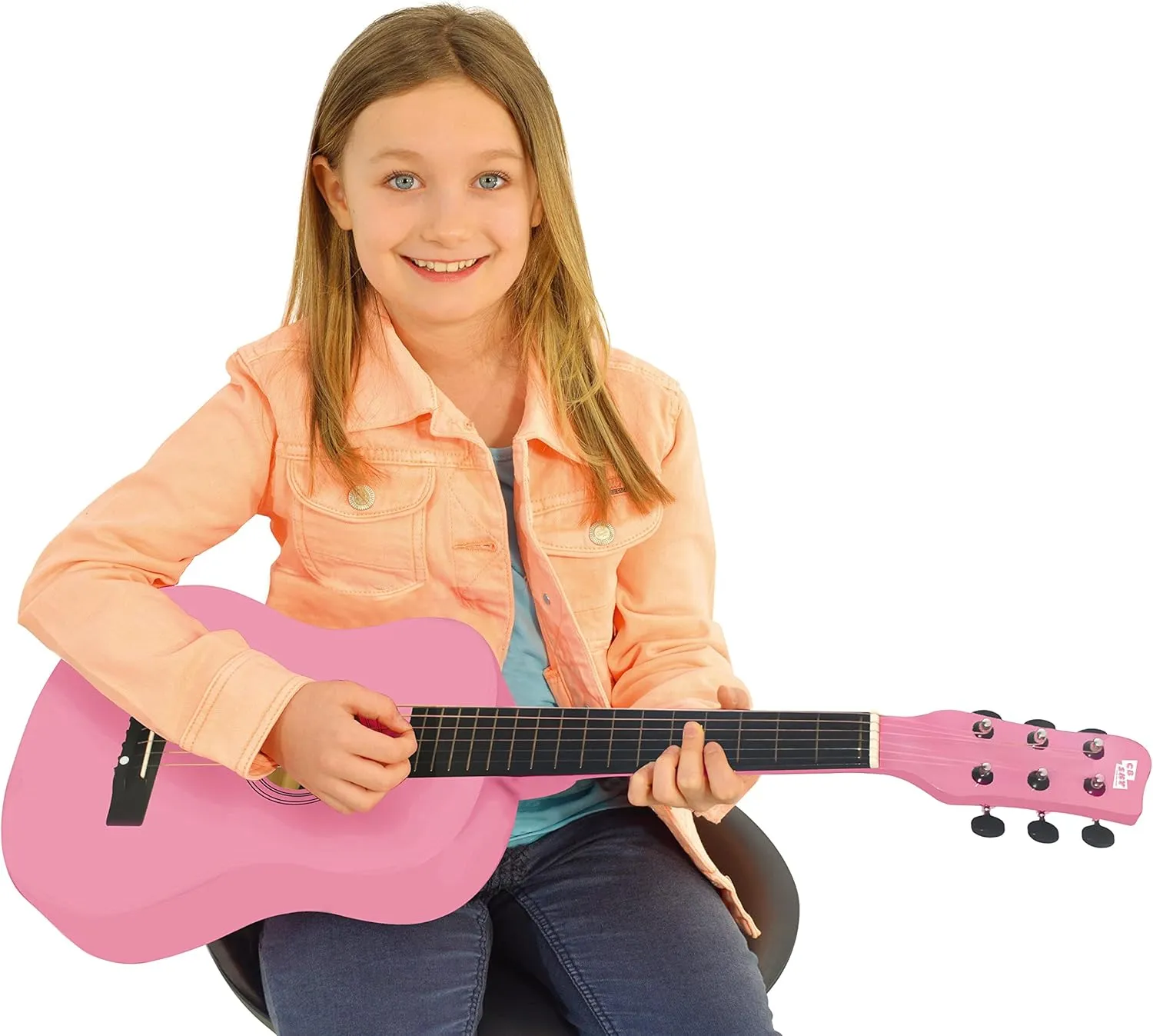 30” Wooden Pink Acoustic Guitar/Girls Gift/Kids Musical Toys/Musical Instrument for age 3-5 5-9