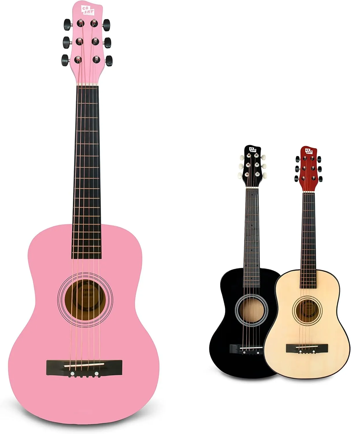 30” Wooden Pink Acoustic Guitar/Girls Gift/Kids Musical Toys/Musical Instrument for age 3-5 5-9