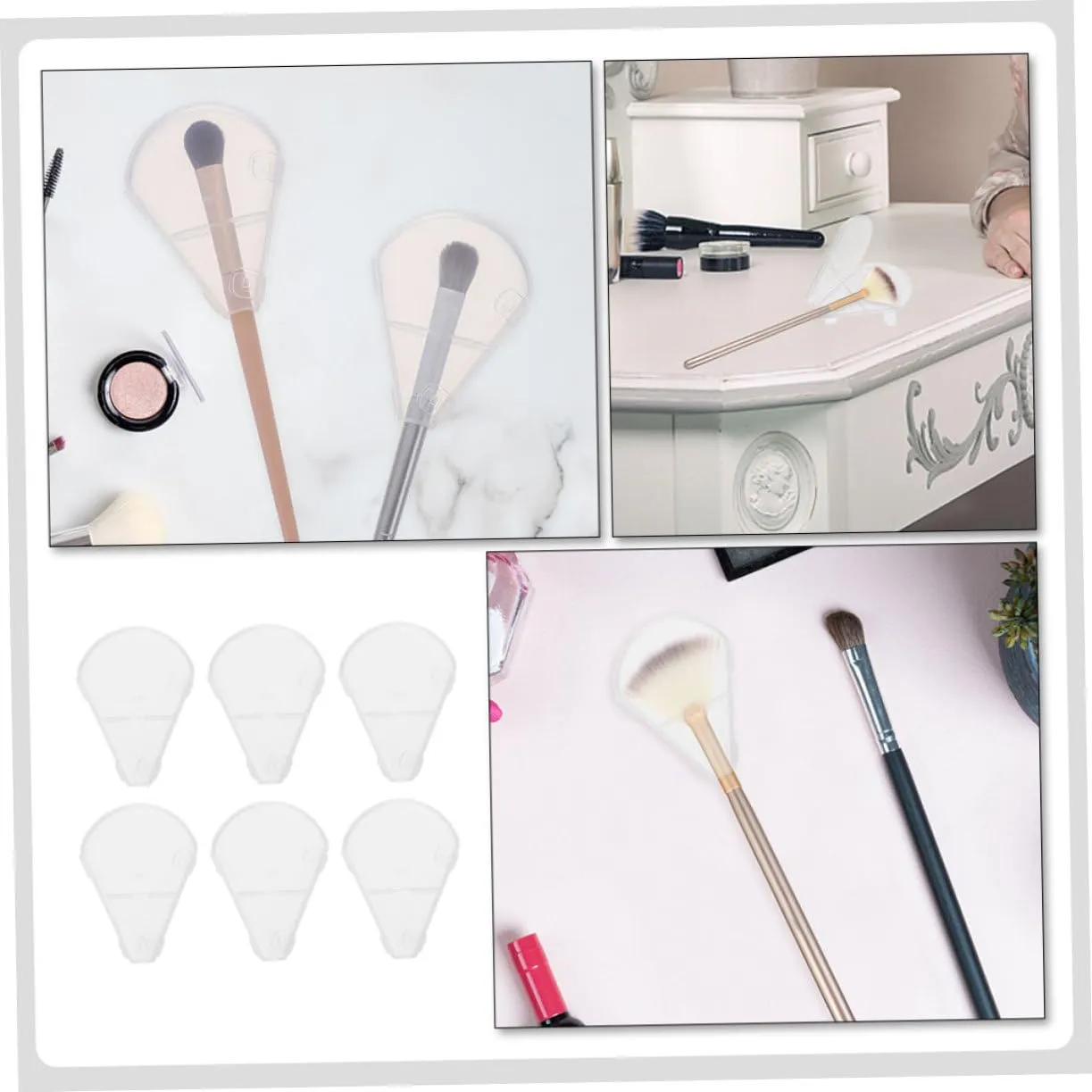 30pcs Highlighter Brush Protector Makeup Brush for Storage for Daily Use