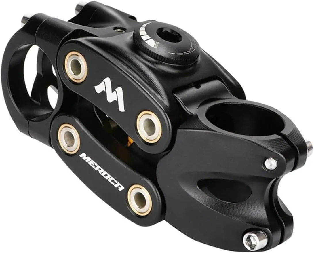 31.8mm Suspension Stem for Bikes with 4 Replaceable Coil Springs of Different Stiffnesses,7° 90mm Shock-Absorbing Bike Handlebar Stem for MTB, Gravel Bikes, Ebike