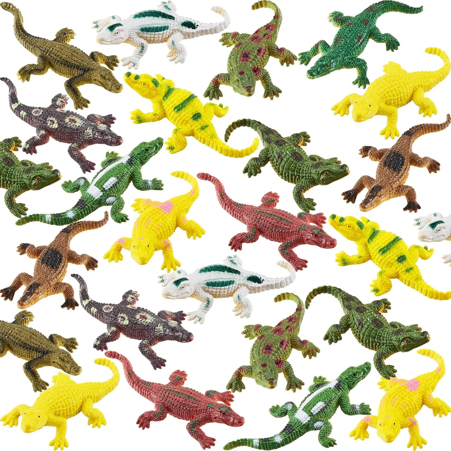 36 Pieces Crocodile Toy 2.75 Inch Alligator Simulation Realistic Plastic Alligator Wild Life Jungle Animal Model Figure Toy Crocodiles for Easter Egg Fillers