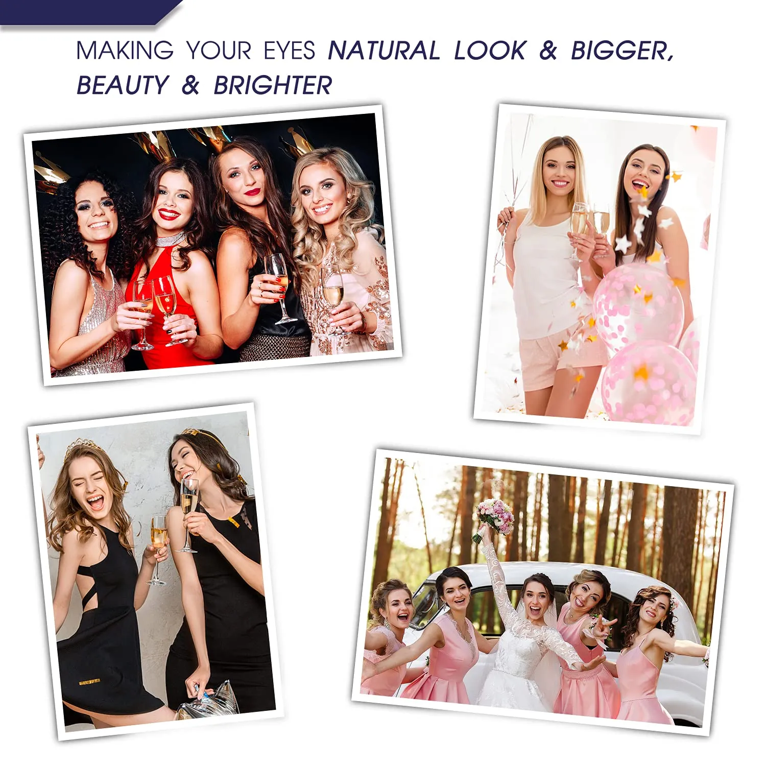 3D Magnetic Eyelashes and Eyeliner Kit - 10 Pairs Reusable Magnetic Lashes Natural Look, Upgraded Long-Lasting 4 Tube Waterproof Liner with Application - Cruelty Free,Easy