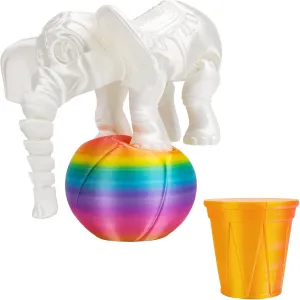 3D Printed Elephant Model, Articulated Joint Animal Figurines, Stress Relief Toy, Flexible 3D Printed Fidget Animals, Perfect Desk Pet for Home, Office, Surprise Gifts(Elephant, Ball, Bucket)