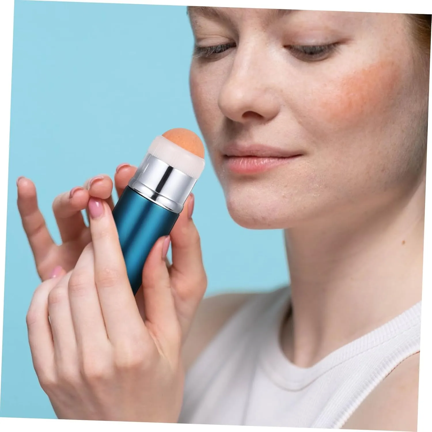 3pcs Absorbing Stick Makeup Sponge Portable Facial Roller for Oil Control Skin Care Circulation Lightweight Easy to Use
