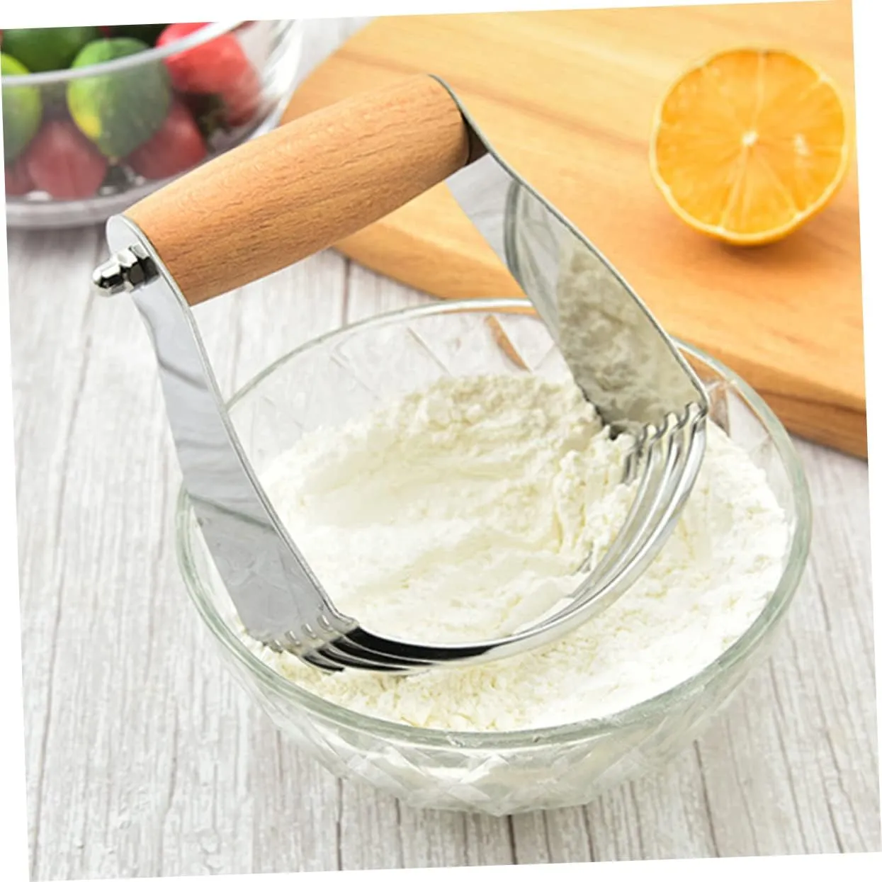 3pcs Flour Cutter Handle Reusable Scraper Kitchen Tool for Baking Pastry for Mixing and Blending Ingredients for Biscuits Cakes and Pies