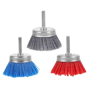 3Pcs Grinding Wheel Brush for Carving Efficient Polishing Tool with Fibers for Bench Grinder and DIY Projects