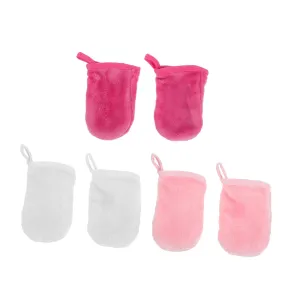 3sets Efficient Makeup Remover Gloves Soft Cleansing Beauty Towels Gentle Removal Skin Easy Hanging Stylish for Groups Cleansing Gloves Set 6pcs*3