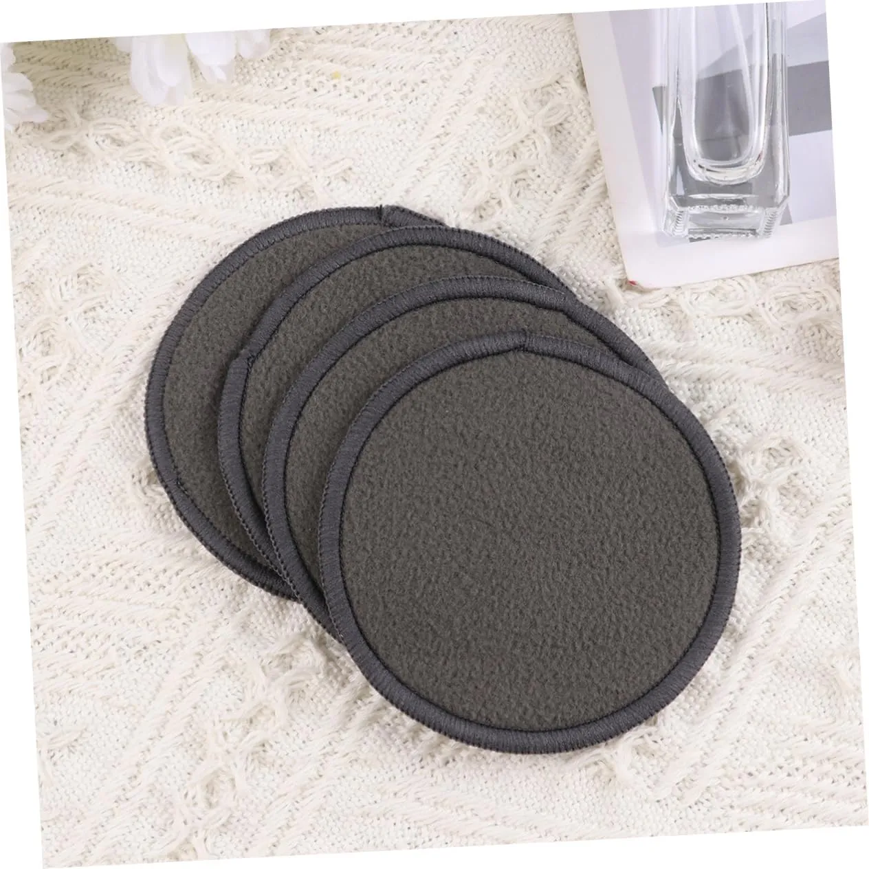 3sets Tool Soft Makeup Removal Pads Bamboo Cleaning Face Powder Pads for Gentle Makeup Removal 10pcs*3