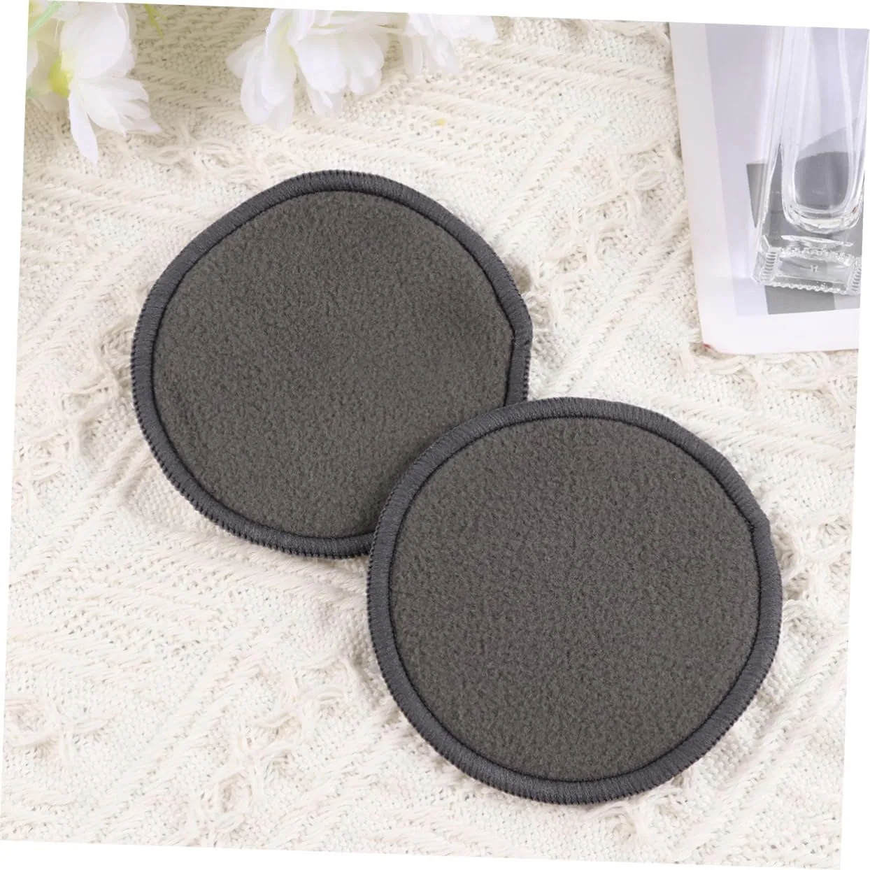 3sets Tool Soft Makeup Removal Pads Bamboo Cleaning Face Powder Pads for Gentle Makeup Removal 10pcs*3