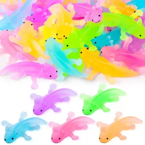 45PCS Axolotl Animals Toys Bulk Cute Squeeze Axolotl Fidget Stress Relief, Salamander Animal Sensory Toys for Child Relax Meeting Favors Birthday Decorations (5 Color)