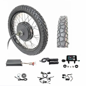 48V-72V 3000-8000W Ebike 17" 18" 19" 21" Motorcycle Rear Wheel Conversion Kit with 3.5T /5T 155mm QS Hub Motor (5T Motorwheel Kits, 17 Inch All Terrain)