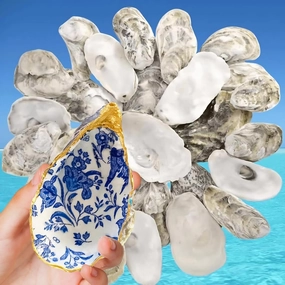 4"-5" Large Oyster Shells for Crafts -15PCS Real Natural Oyster Shells Bulk for Easter Egg Fillers Christmas, Vase Filler, Home Decor, DIY, Candle Making, Sea Shells for Crafting, Wedding Invitation