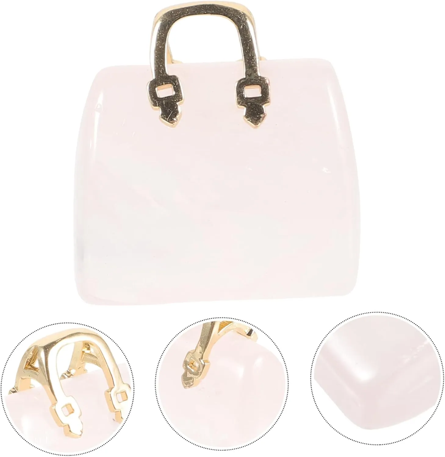 4pcs Handbag Ornament Real Crystals Crystal Handbag Decor Home Office Decor