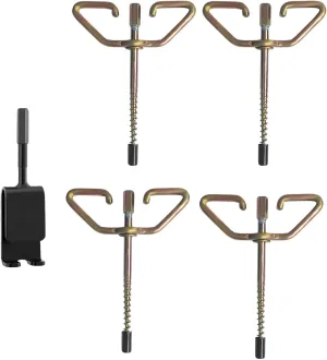4Pcs Ice Fishing Tent Stakes with Drill Adapter for Secure Anchoring
