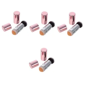 4pcs Mini Oil-absorbing Stone Facial Makeup Brush Dual-end Design for Quick Oil Control Lightweight Beauty Tool Go Use for All Skin Types