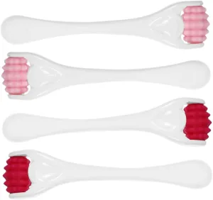 4pcs Silicone Face Roller Ergonomic Small Massage Roller for Facial and Eye Care Travel-Friendly Design Safe for All Skin Types Reduces Puffiness and Dark Circles Easy to Clean