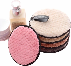 4PCS Reusable Makeup Remover Pads, Soft Cotton Microfiber Face Wipes, Washable Facial Cleaning Sponge Set for Makeup Removal, Eco-Friendly, Gentle on Skin
