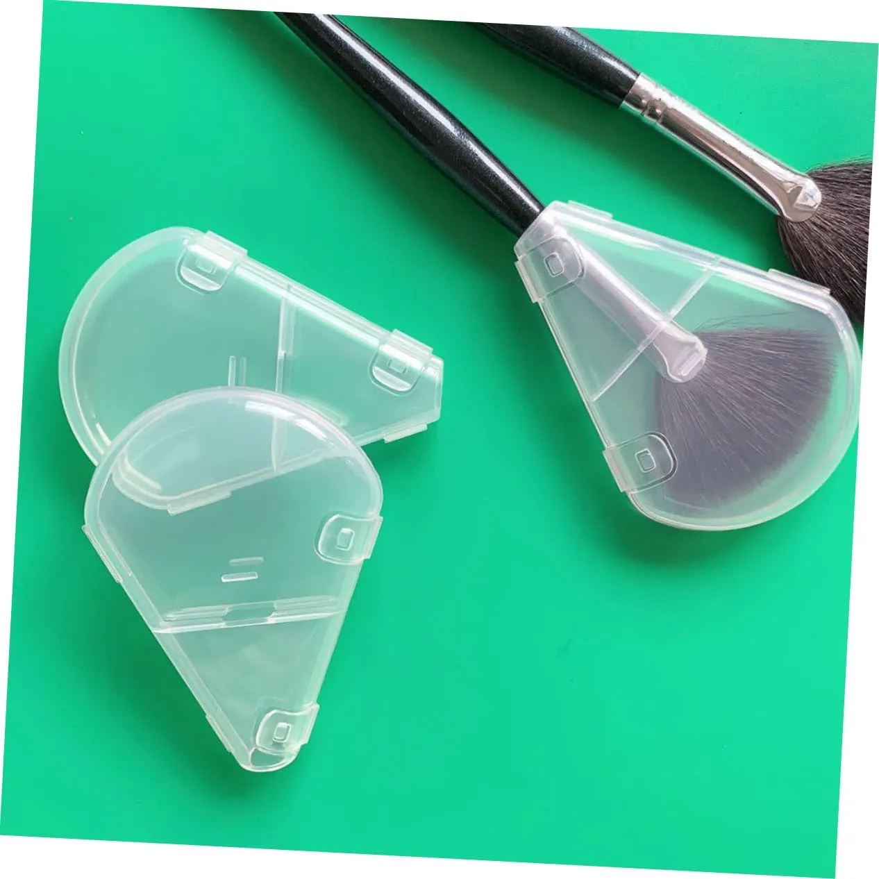 4sets Makeup Tool Protector Plastic Brush Cover for Highlighter Reusable Sturdy Abs Material 6pcs*4