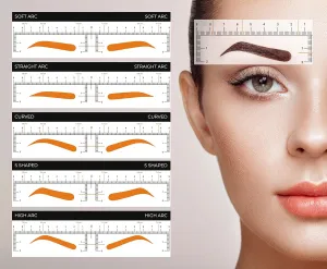 50 PCS The Perfect Brow Stencil Individual Styles Eyebrow stencils eyebrows shape reusable makeup stencils & templates (Multi)