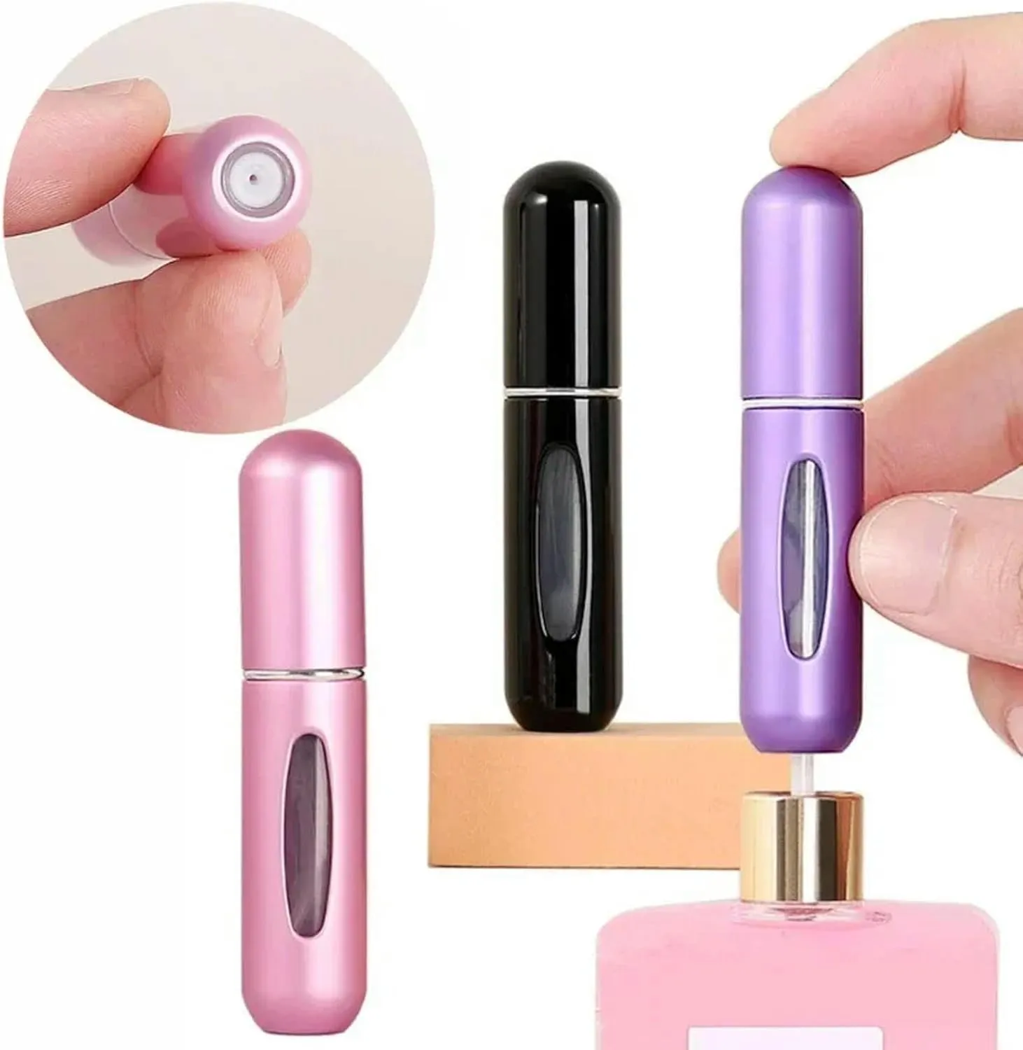 5Ml/8Ml Perfume Refill Bottle Rechargeable Perfume Dispenser Mini Refillable Spray Jar Pump Cosmetic