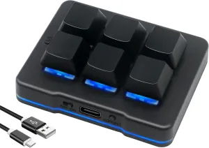 6 Key Mini Keypad Wireless USB Gaming Keyboard Macro Customized Programmable OSU Keyboard with Led Backlit for Video Games OSU Office Work HID