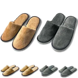 6 Pairs Spa Slippers, Disposable & Reusable Hotel Slippers, Non-Slip, Washable for Women & Men, Indoor Use