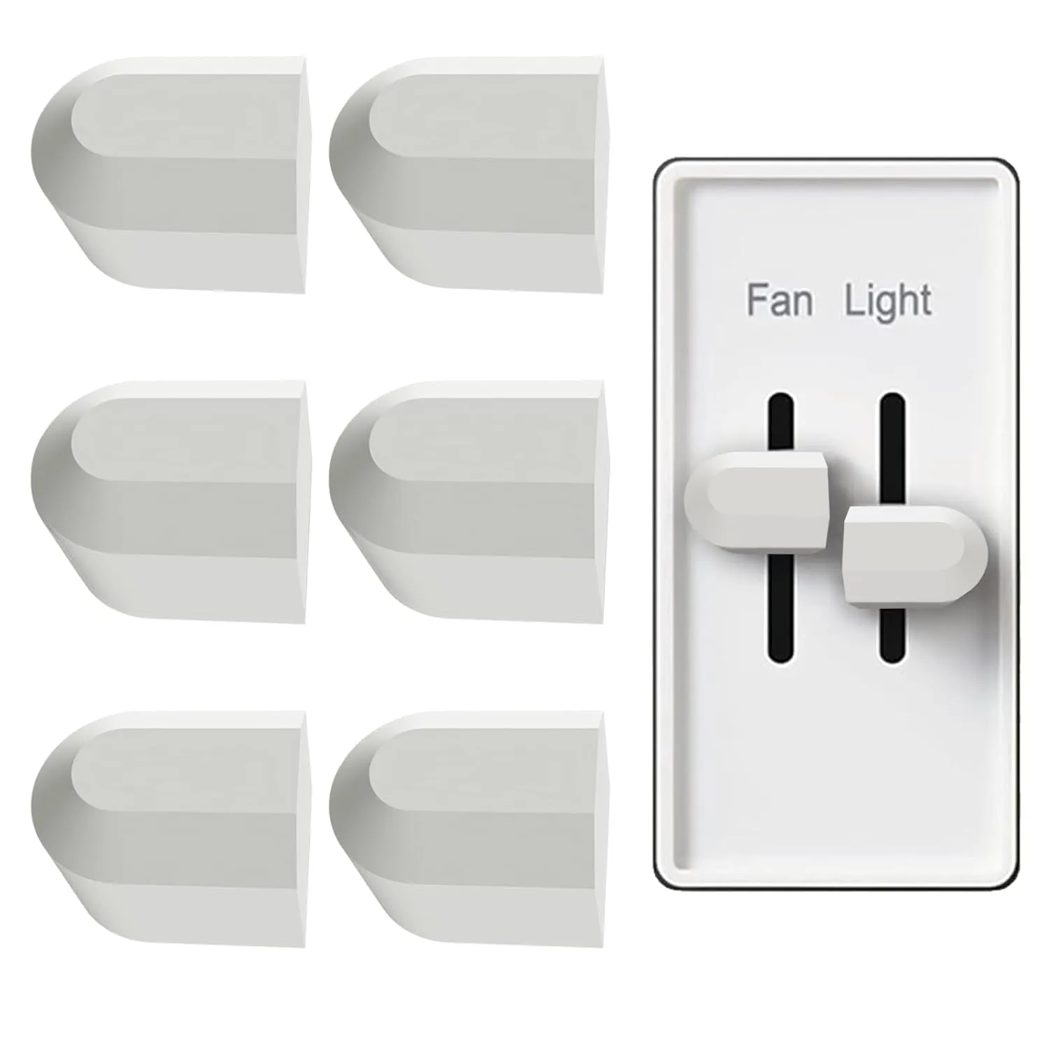 6Pcs Dimmer Switch Knob Replacement Set, Two Split Knobs, Fan Speed & Light Dimmer Control