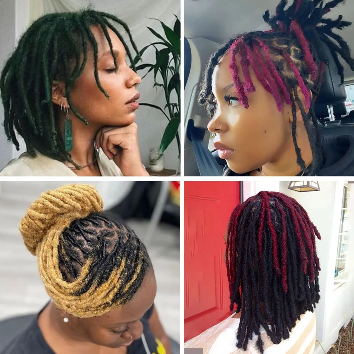 8 Inch 40 Strands Loc Extensions Human Hair, 0.6cm Pencle Size Dreadlock Extensions Human Hair for Women Men Kids Full Handmade Permanent Dreads Locs(Natural Black)