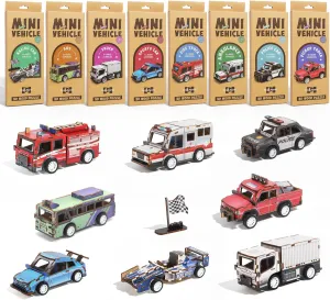 8 Pack 3D Wooden Puzzle STEM Model Car Kits, Science Kits for Young Engineer, 3D Puzzles for Kids Ages 4-12, Educational Wooden Craft Gifts for Boys & Girls