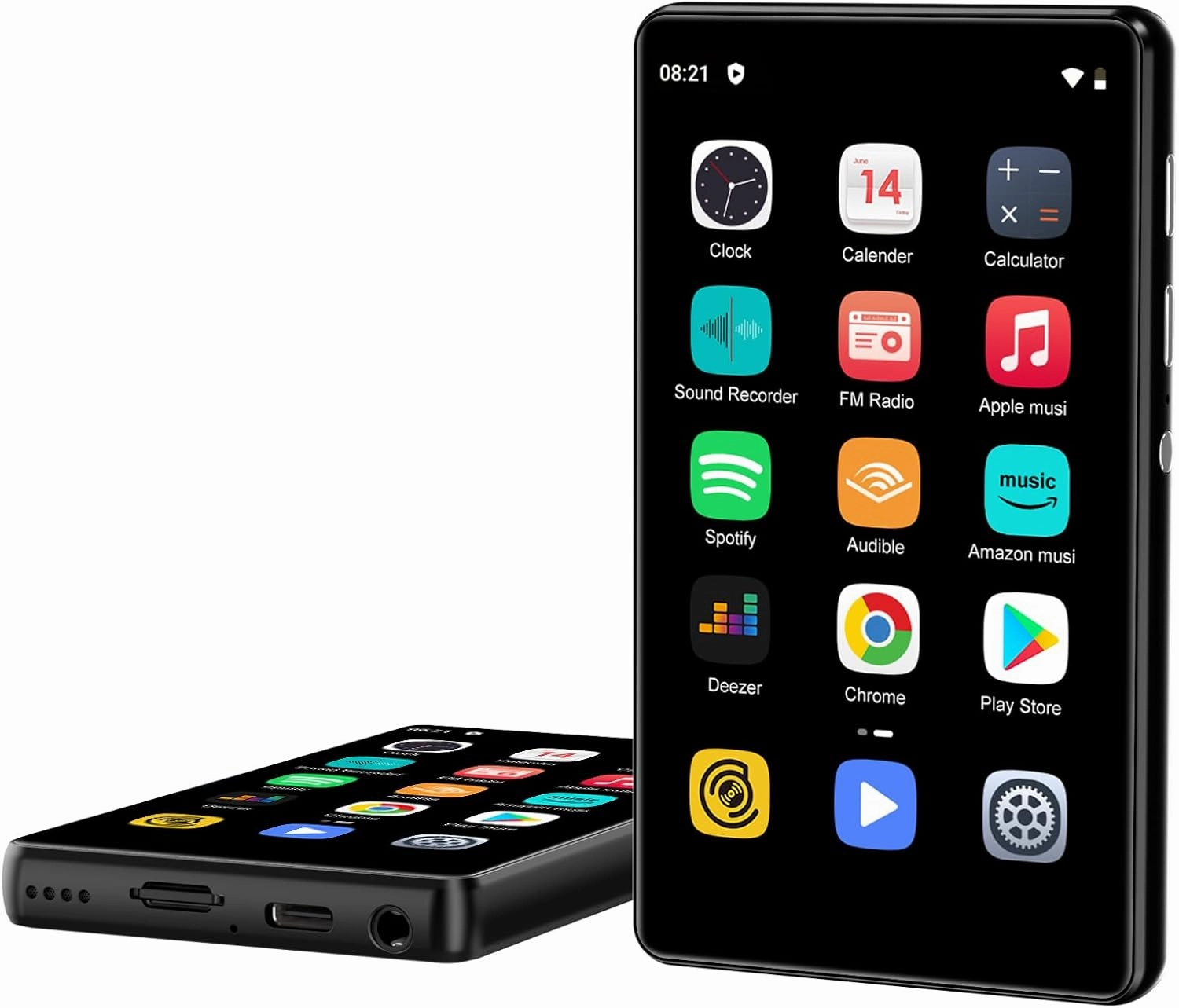 80GB MP3 Player with Spotify, 4-inch Touch Screen MP4 MP3 Player with Bluetooth and WiFi, M503Pro Android Music Player with Audible, Browser, Amazon Music, FM Radio Support Up 512GB