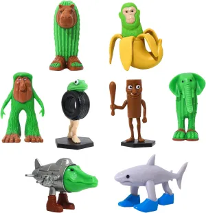 8Pcs Italian Brainrot Action Figures Italian Brainrot Toys Set with Tralalero Travala, Tung Tung Sahur, BRR BRR Patapim & More Stylized Collectible Animal Figures for Display or Gifting