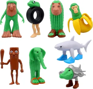 8PCS Italian Brainrot Animal Figure Toys Tralalero Tralala Meme Shark Action Figure, Collectible Animals Figurine Doll Gifts for Fans Cake Toppers Birthday Gifts Party Decorations