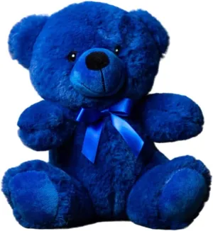 9 Inch Blue Teddy Bear Stuffed Animal Soft Plush Toy Gift for Kids Baby Shower Graduation Girlfriend Boyfriend Nursery Room Decor Cute Cuddly Companion for Toddlers Teens & Collectors