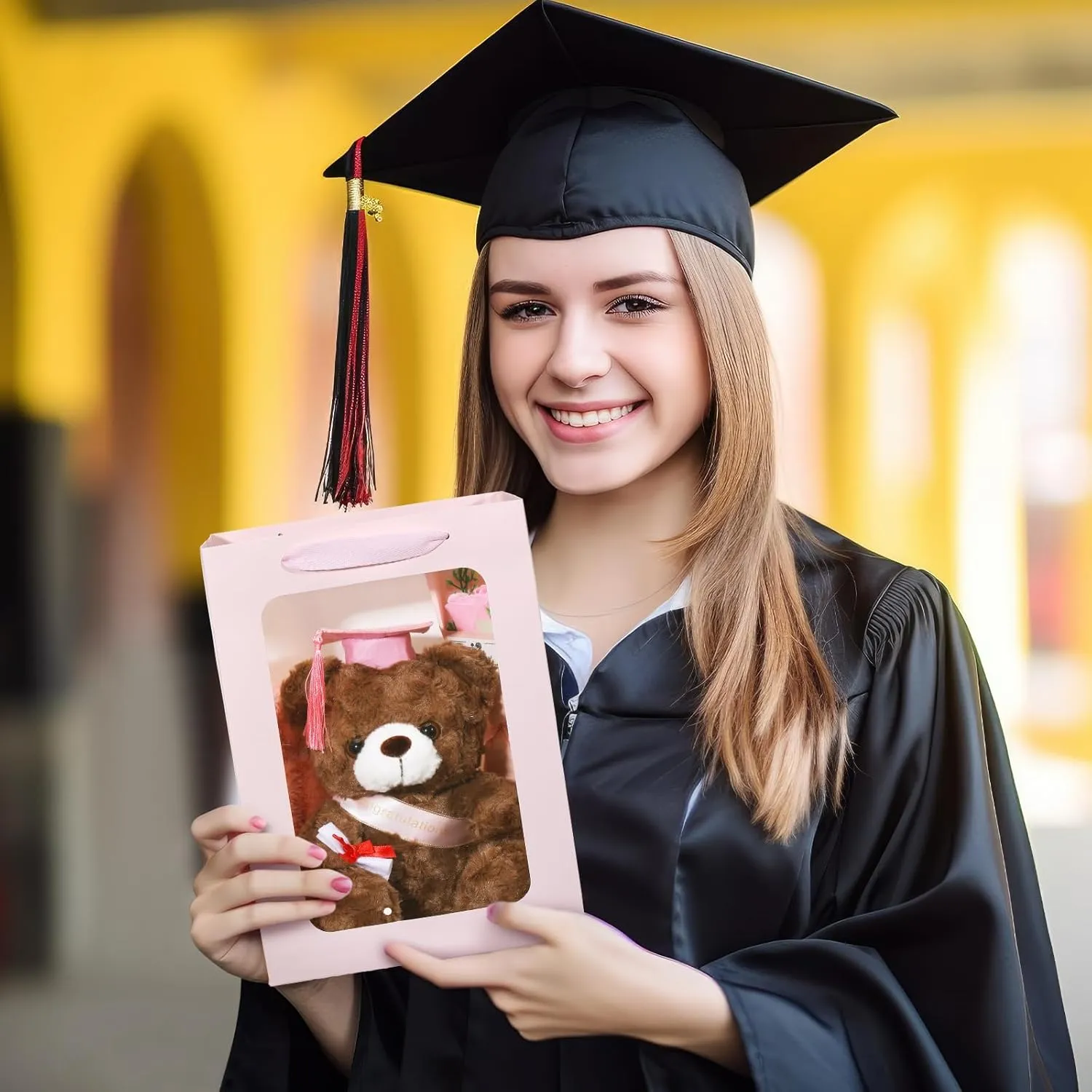 9 Pcs Class of 2025 Graduation Bear Gifts Sets Graduation Stuffed Bear Congrats Grad Card for Congratulations Gift