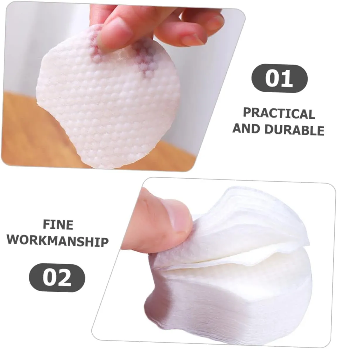 900pcs Pearl Pattern Makeup Remover Cotton Makeup Remover Wipes Esthetic Wipes Travel Makeup Wipes Eyeshadow Cleansing Pads Cotton Round Pads Disposable Cotton Face Pads Girl Miss