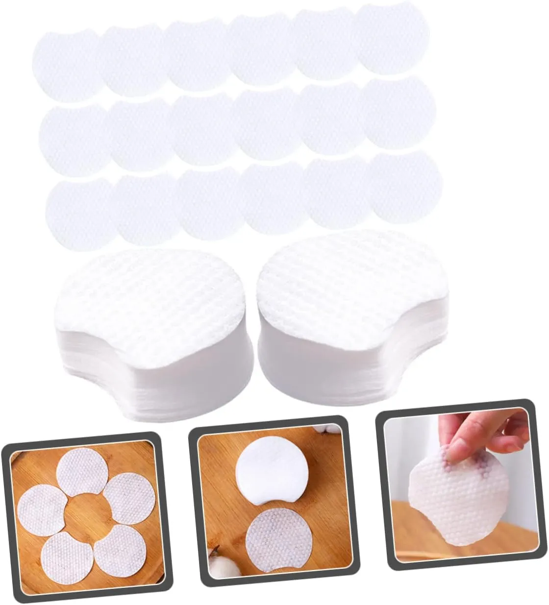 900pcs Pearl Pattern Makeup Remover Cotton Makeup Remover Wipes Esthetic Wipes Travel Makeup Wipes Eyeshadow Cleansing Pads Cotton Round Pads Disposable Cotton Face Pads Girl Miss
