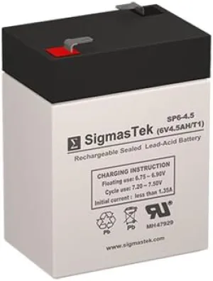 Abbott Laboratories PCA Micro INFUSOR 4100 6V 5AH Replacement Battery - 6 Volt 4.5 AH F1 Terminal by SigmasTek
