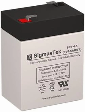 Abbott Laboratories Life Care Infusion IIID 6V 5AH Replacement Battery - 6 Volt 4.5 AH F1 Terminal by SigmasTek