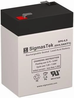 Abbott Laboratories Life Care Infusion IIID 6V 5AH Replacement Battery - 6 Volt 4.5 AH F1 Terminal by SigmasTek