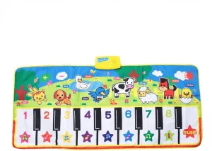 ABC Mats for Floor Two Step and Dance Kids Musical Mats, Music Piano Keyboard Dance Floor Mat Carpet Blanket Touch Playmat Early Education Toys for Baby Girls Boys