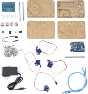 Acrylic Robot Mechanical Arm,4 DOF Robot Claw Kit for Robotics SNAM1900,Robot Arm Kit Programmable Robot DIY Coding Robot Kit